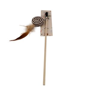 HAP TOY GAIA ROD MOUSE WITH FEATHERS 40