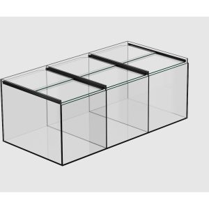 3-CHAMBER SHOP AQUARIUM BLUE (100X50)