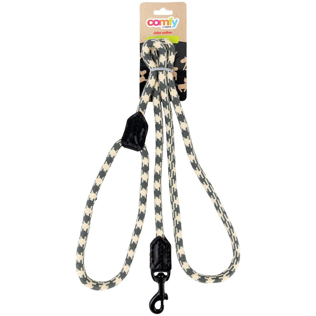 COMFY LEASH JAKE COTTON M GRAY 8X120 X