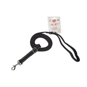 HAP BASIC REG LEASH BLACK 1.5×160–300 CM