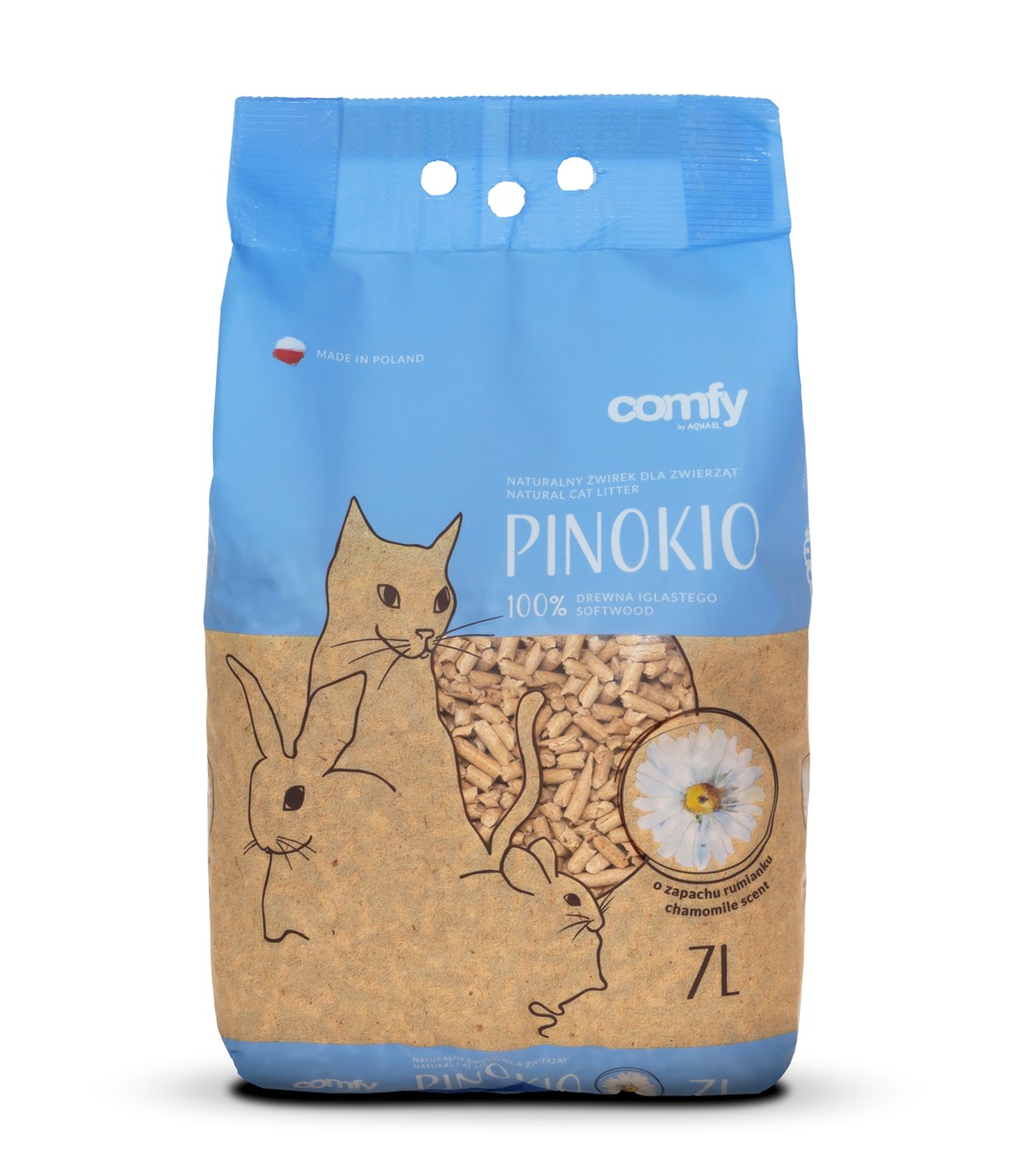 COMFY LITTER PINOKIO WOODEN CAMOMILE 7L