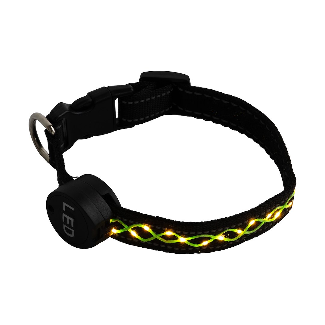 HAP COLLAR PARTY LED BLACK M X